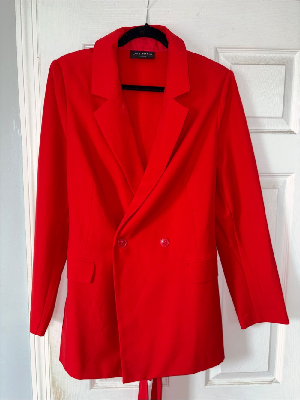 Lane Bryant Vibrant Red Double-Breasted Blazer